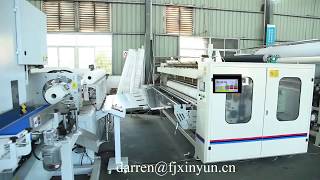 Embossing and Perforating Tissue Converting Rewinder Big Toilet Paper Maxi Rolls Making Equipment