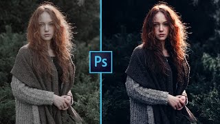 SMART Way To make PHOTOS look CINEMATIC FAST - NO Plugins - LUTS in Photoshop