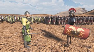 ROMAN SOLDIERS vs MEDIEVAL FOOTMANS 1x1, 10x10, 100x100, 500x500  UEBS 2