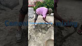 Cement mortar mixing