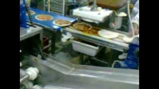 Frozen Pizza base automatic make-up machines,docking, tunnel oven, topping