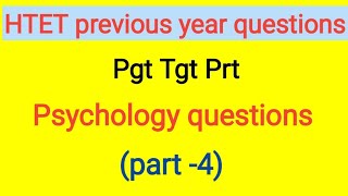 Htet pgt tgt prt psychology questions