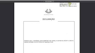 Declaração segurança social desemprego