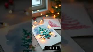 Best Christmas Tree Techniques #greetingcards #xmas  #diyholidaycards #christmascard