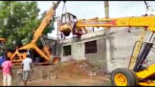 ACE And Escorted Crane Work Video #trending #tractorvideo #crane #jcbvideo