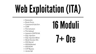 Web Exploitation - Corso Completo (7+ ore) (ITA)