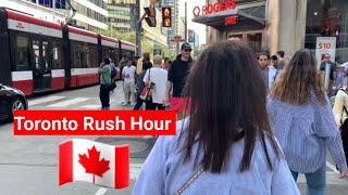 The Largest City in Canada Downtown Toronto rush hour walk July 21st' 23 #toronto,#canada,#shortfeed