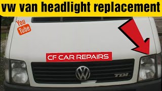 vw van headlight replacement