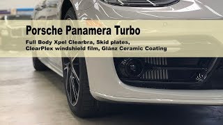 Porsche Panamera Turbo   skid plates installation