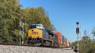 Fresh CSX CM44AC 7419 w/ Nice Crew Leads Intermodal I141-17 on 10/18/24