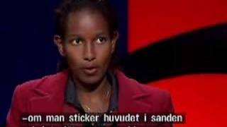 Hirshi Ali spreekt tot het volk in Taslhiet