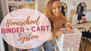 Homeschool Organisation |Binder and Cart System