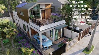 Modern House Design, Asian House Design, Small House Design, 18ftx49ft Two Storey,  Iconic Design #6