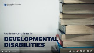 Developmental Disabilities Graduate Certificate Promo 2022