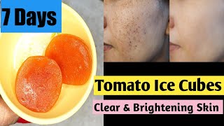 7 Day Challenge to Crystal Clean Spotless Brightening skin!! Tomato Ice Cubes #shorts