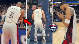 Lebron James, Steph Curry & Jayson Tatum All Doing Their Pregame Rituals At The Same Time! Team USA