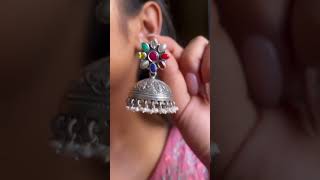 Navratna Dreamy Jhumka | The Chandi Studio | #shortsvideo #youtubeshorts