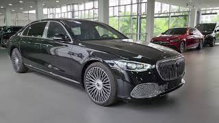 Cận cảnh xe 16 tỷ Mercedes Maybach S680 mới 2022-2023 màu Đen Obsidian tại Mercedes Phú Mỹ Hưng