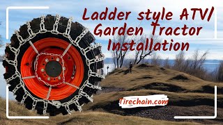 TireChain.com Tractor  Atv Ladder tire chains installation