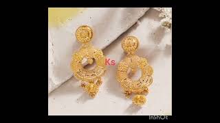 Gold earrings collection for women #girl #gold