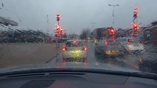 HEAVY  RAIN  |  DRIVING  IN  LEICESTER  |  1  HOUR  |  4K