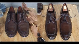 ASMR Shoe Shine Allen Edmonds DelRay Brown