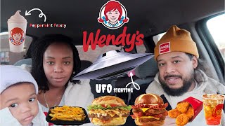 UFO Sighting // New WENDY'S Menu Items #mukbang  + Where Have We Been?!