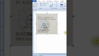 Cara Menyatukan Background Stempel Hasil Scan dengan Dokumen di Ms Word