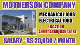 Motherson Company | Best mechanical and electrical engineer jobs in ahmedabad or banglore 2023