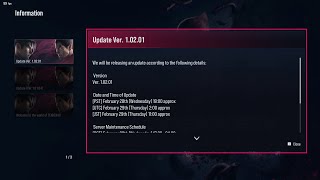 Tekken 8 Update Version 1.02.1 will be live soon!!