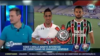 Fábio Carille admite interesse do Corinthians no zagueiro Henrique ex-fluminense!!