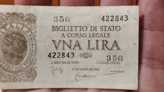 Una Lira Italia 1944 (80 × 40 mm)