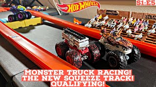 HOT WHEELS MONSTER TRUCK RACING SEASON | THE SQUEEZE TRACK | QUALIFYING | S1:E5