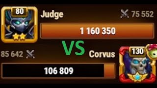 [Hero Wars] Judge vs Corvus 🙈🙉🙊🤢🤬😨🥵🐠👀📽🖥