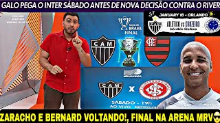 GLOBO ESPORTE MINAS QUINTA-FEIRA | ATLÉTICO-MG X INTERNACIONAL, GALO VAI DECIDIR FINAL EM CASA