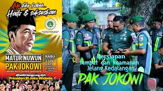 Persiapan Tempat dan Keamanan Jelang Kedatangan Pak Jokowi Presiden RI - Di RTH Maron Genteng