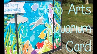 Hero Arts MMH March 19 - Just Keep Swimming Aquarium Card