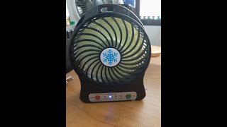 Mini Rechargeable Portable USB Fan Cooling Desk Fan Battery Air Cooler Clip LED Light with Box