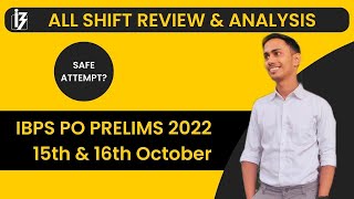 SAFE ATTEMPT? 15th & 16th OCTOBER | IBPS PO PRE 2022 #ibpspoprelims #ibpspopre #ibpspo