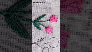 VERY EASY LITTLE FLOWER EMBROIDERY DESIGN FOR BEGINNERS