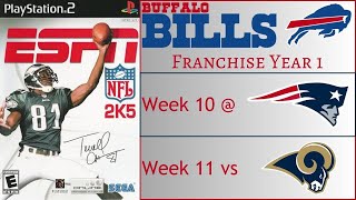 ESPN NFL 2k5 | Buffalo Bills Franchise | Year 1 | Games 9-10 @ New England vs St. Louis