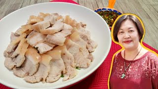 Steamed Pork Belly With Garlic Sauce