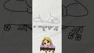 Drawing cartoon characters | Rapunzel drawing | filfel drawings #shorts