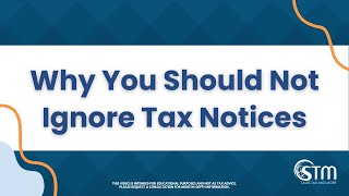 Why You Should Not Ignore Tax Notices