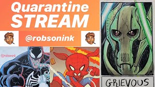 Six Fan Arts! #3 Quarantine Stream - General Grievous - Marvel Artist Livestream!