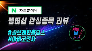 [ VIP멤버십 ] 신규 및 재관심종목 공유( 총 2종목 ) #솔브레인홀딩스 #아비코전자