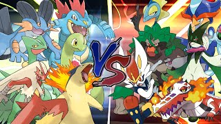 Starters Pokemon Battle: Johto and Hoenn Starters Vs Paldea and Galar Starters