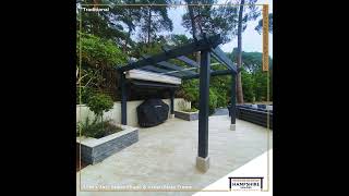 Modern and traditional pergola design with our retractable shade.