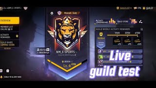 FREE FIRE UID REACTION LIVE GUILD TEST #nonstopgaming #totalgaming