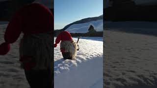 Winter in Norways with a leprechaun.Zima w Norwegi ze skrzatem.